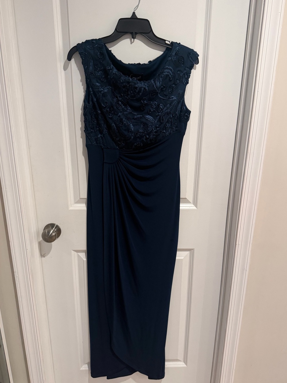 BRAND NEW - Connected Apparel Navy Embellished Sleeveless Dress